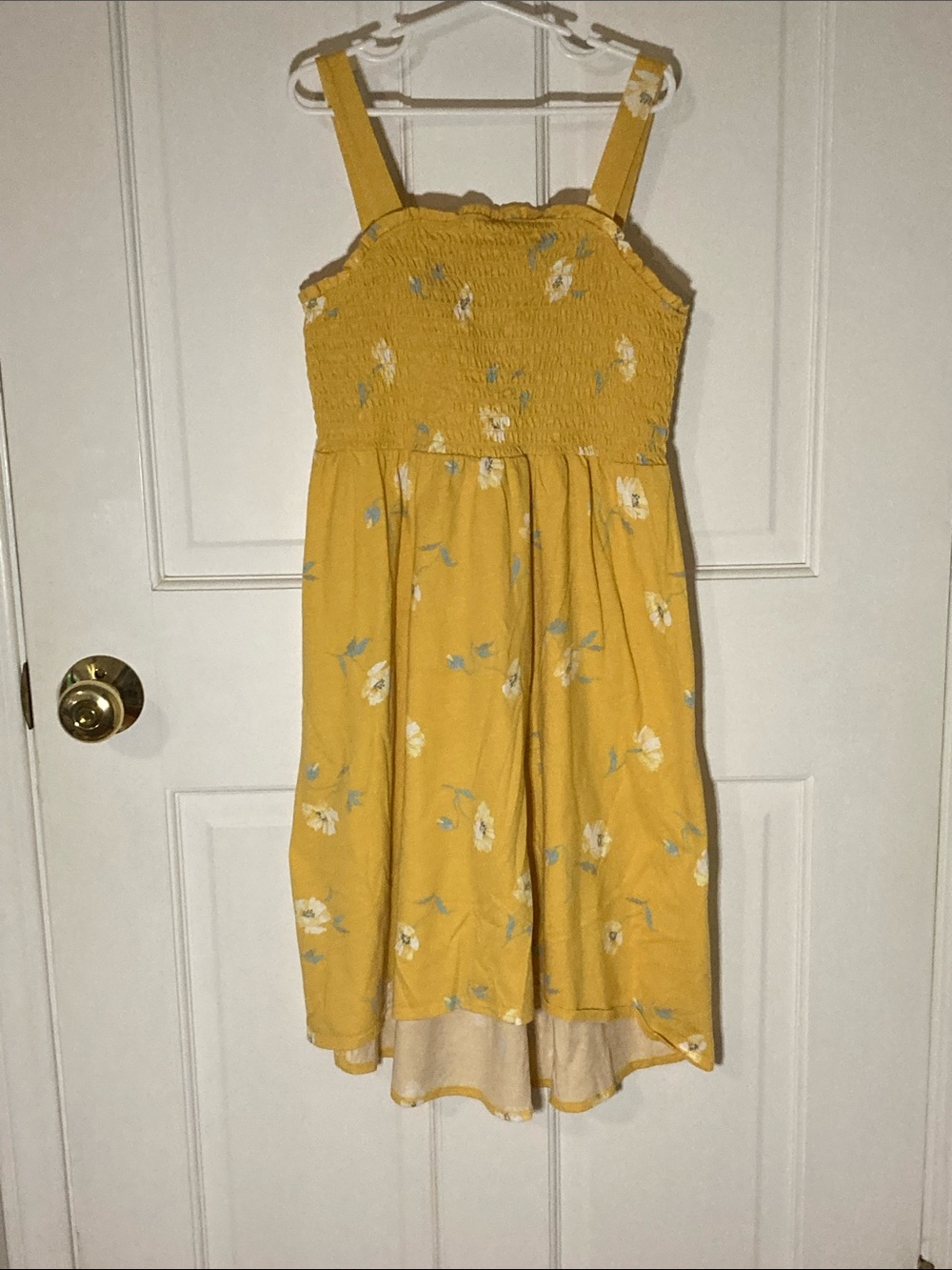 OshKosh B'gosh Yellow Floral Smocked Sundress with Blue Accents